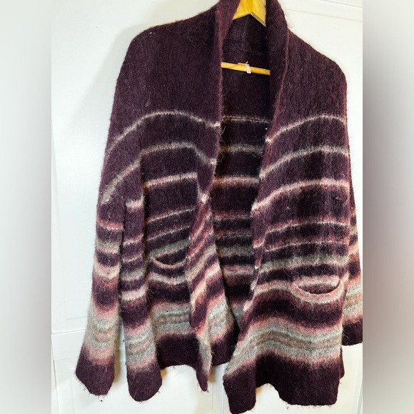 Free People | Women’s | Alpaca Wool | Striped | Open Cardigan | Size M - Picture 3 of 7